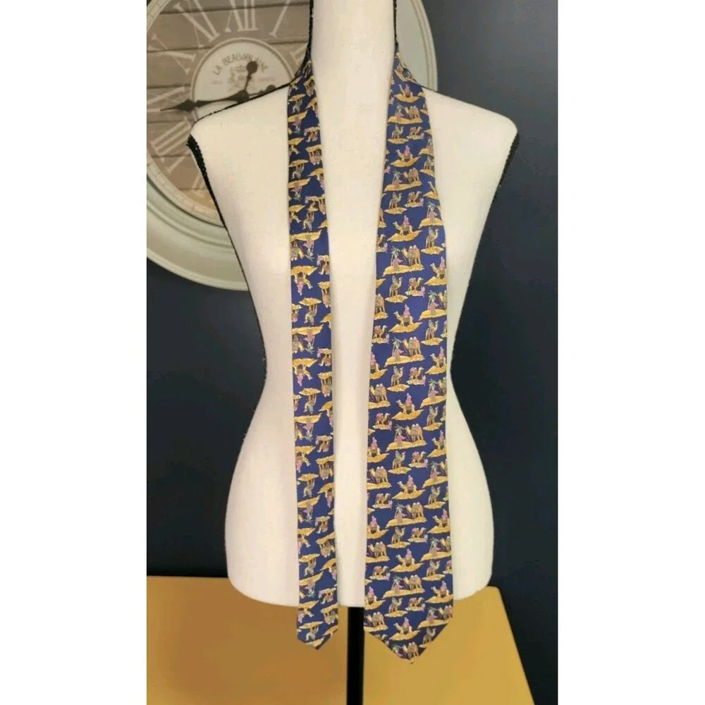 Vintage Alain Figaret Paris France Silk Tie  Handmade Rare & Luxurious Dessert